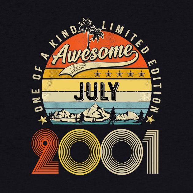 Awesome Since July 2001 Vintage 22nd Birthday by Mhoon 
